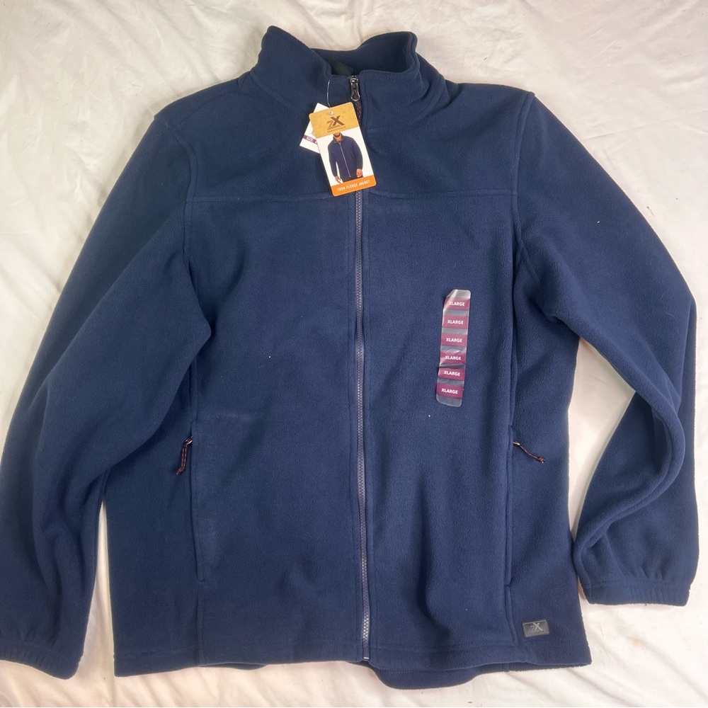NWT NEW ZeroXposure Performance Fleece Full Zip Sz XL XG Color Blue L041124